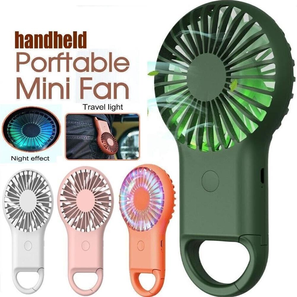 Portable Handheld Fan Handheld Fan Cooling Night Light USB Mini Wind Power Lightweight And Portable Long Battery Life