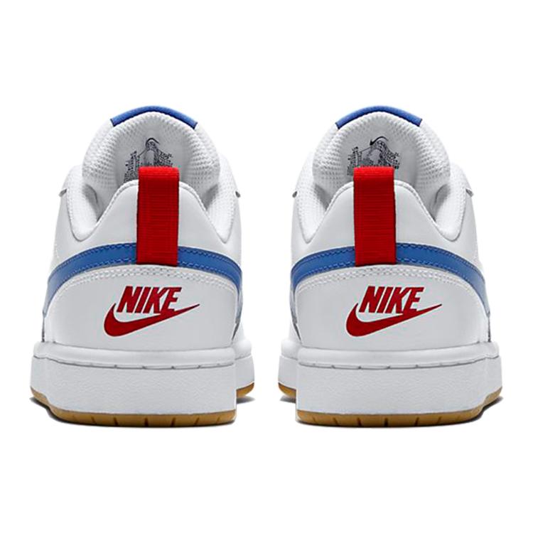 Nike Court Borough Low 2 'White Blue Red' Grade School (Unisex) Kids' Skateboarding Shoes BQ5448 109