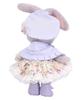 Teddy Bear Mail Order Alice Stella Lou Dress-Up Costume with Duffle Cape and Floral Print Dress (Size Small, Purple)