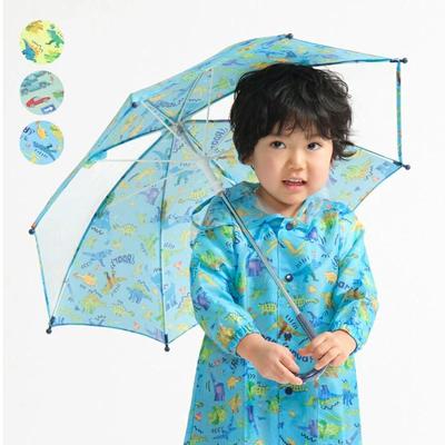 【Παιδικά Ρούχα】 Kids Foret (Kid's Foret) Ομπρέλα με συνολικό σχέδιο δεινόσαυροι・αυτοκίνητα SS-L B81816