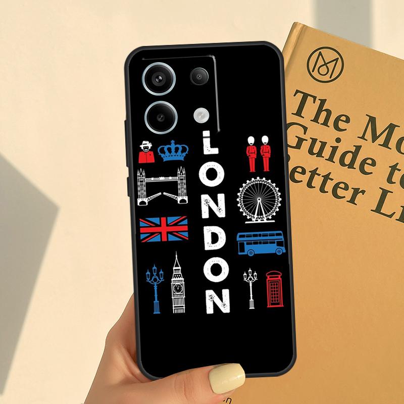 London Bus England Big Ben Cover For Xiaomi Redmi Note 14 13 10 11 12 Pro 11S 12S Case For Redmi 15 14C 10C 12C 13C 15C