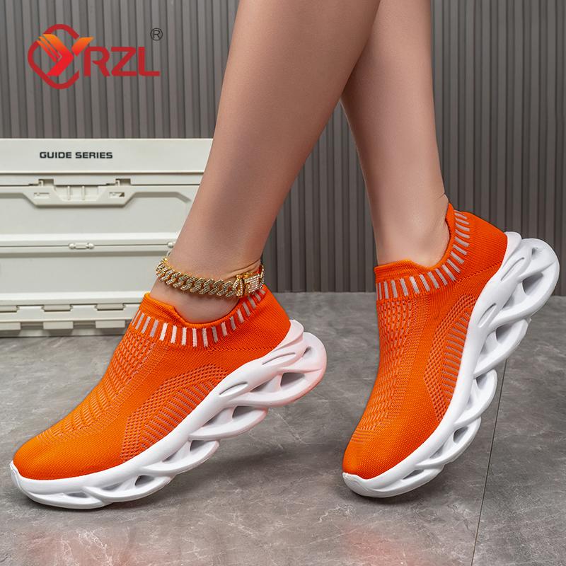 YRZL 2024 New Women Flat Shoe Breathable Platform Versatile Sneakers Woman Comfortable Soft Bottom Non-slip Running Sports Shoe