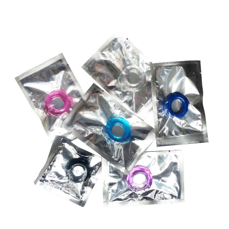 Men's Silicone Crystal Penis Ring for Erotic Adult Use