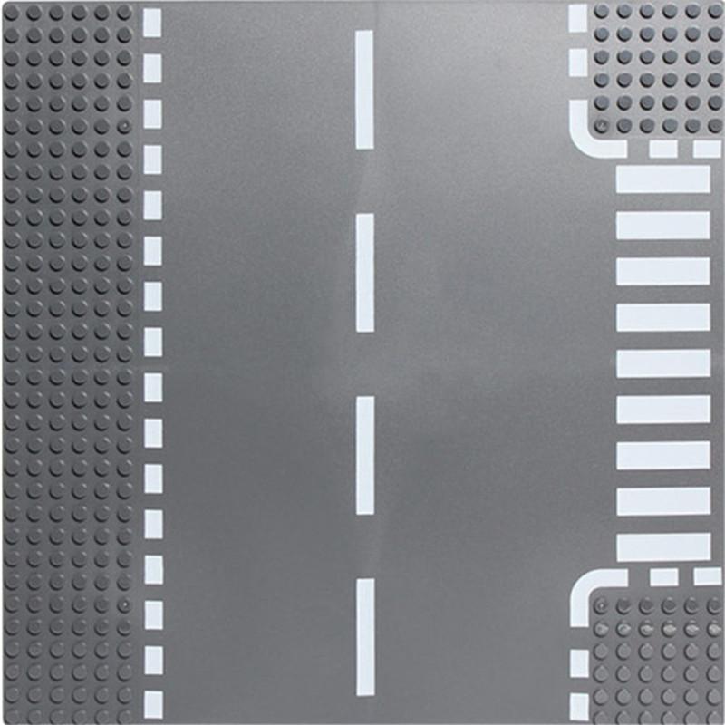 1pc City Road Street Baseplate Block Construction Classical Assembly Building Blocks Christmas Toys For Children Kids