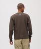 AVIREX HONEYCOMB HENRY NECK L/S T-SHIRT men's XL size 410 charcoal 783-6130015