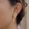 Fantasy CZ Cubic Zircon Tassel Metallic Butterfly Wings Long Dangle Earrings for Women 18K Gold PVD Plated Stainless Steel