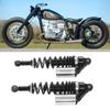 Pair 340mm Motorcycle Shock Absorber Rear Suspension Spring Universal for ATV SUVBlack Silver