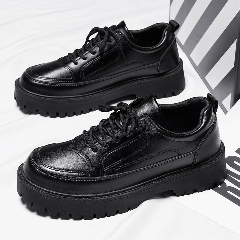 Fashion Luxury Men's Leather Shoes 2024 New Lightweight Casual Formal Walking  New Vulcanized Shoes Height Increasing Leather Shoes