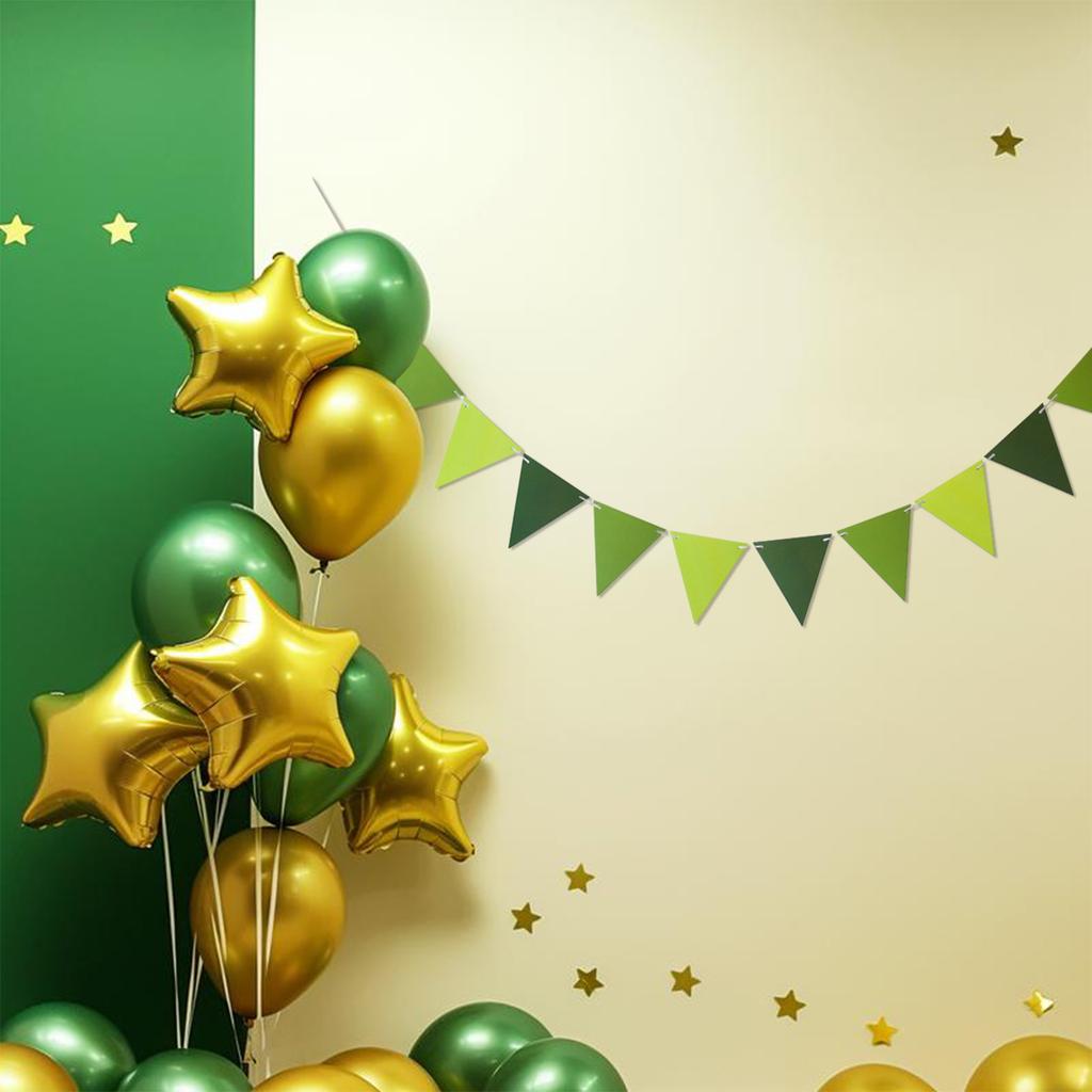 1pcs Set 16.4ft Macaron Paper Card Triangle Banner For Birthday Party Banner Flags Pennant Banner Flags Pennant Banner