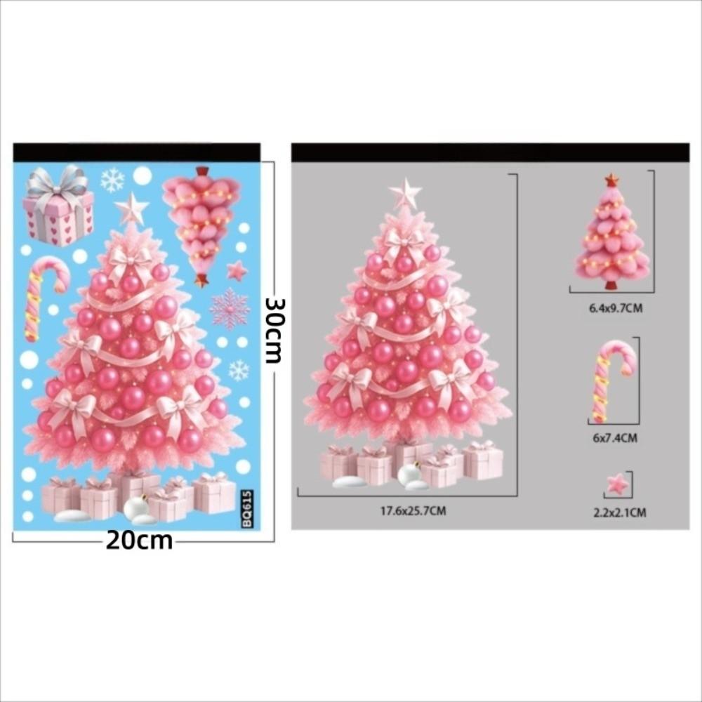 Cartoon PVC Window Stickers Snowflake Santa Claus Christmas Stickers Reindeer Glass Windows Decor Glass Sticker Home Decor