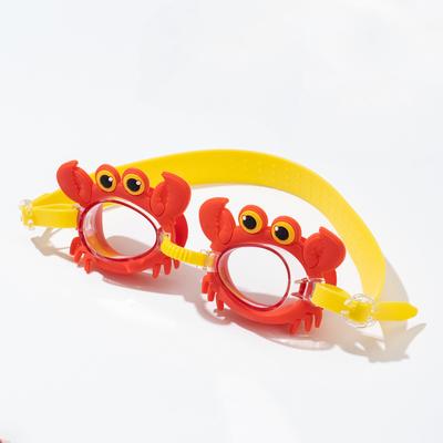 Krabbenform Kinder Taucherbrille Kinder Schwimmbrille wasserdicht Anti-Beschlag verstellbare Brille