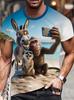 Cartcartoon Monkey Graphic 3D Printed Funny Men's T-Shirts T-Shirt Casual Short Sleeve Top O-Neck Clothing Oversize Men Tops