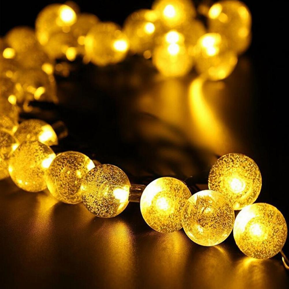 6.5M 30LED Solar-powered Bubble String Lights Night Light Garden Home Party Bar Decoration