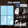 Window Pvc Christmas Sticker With Cartoon Santa Balls Santa Claus For Decor