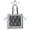 Official [MOOMIN] Tote Bag, Drawstring Bag, Scarf Print, Little My, Moomin, Snufkin, and Hattifatteners, Stylish Handbag, Nordic Design, RMSC-01