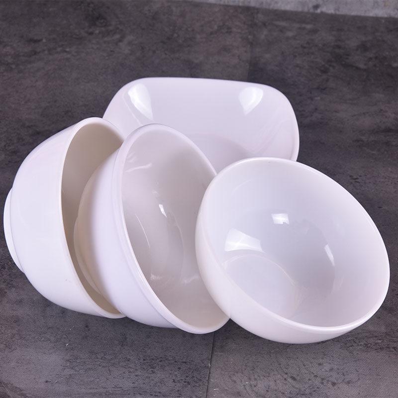 Durable Melamine White Soup & Rice Bowl – Imitation Porcelain, Drop-resistant, Commercial Grade, Multi-Purpose Small Bowl