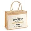 Beach Bag - PLANETEE - Property of the Best Administrative Assistant - Natural Cotton - Beige - Large Format Printed Humor