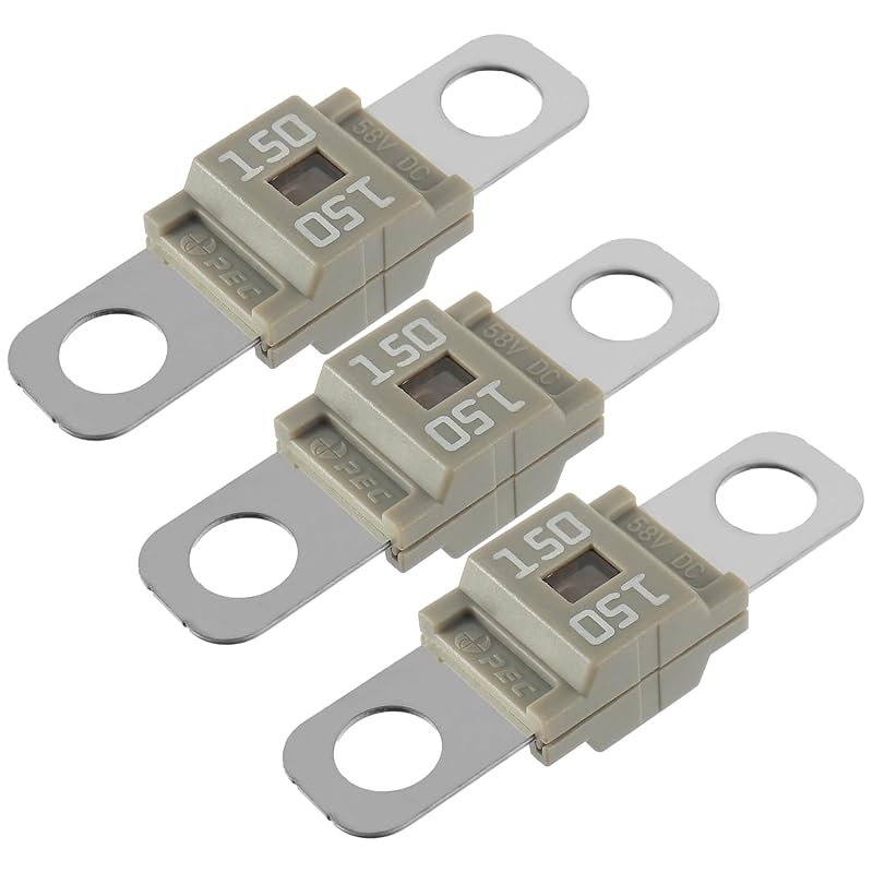 AMI/Midi Fuse 100A High Current Bolt-on Fuse 100 Amp for Cars, Buses, Trucks, Caravans, Construction Vehicles (Pack of 3)