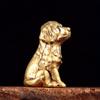 1PC Brass Ornaments Prosperous Brass Dog Personalized Vintage Solid Zodiac Dog Ornaments Tea Favor Desktop Ornaments Decoration