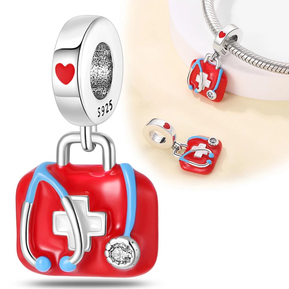 Copper Career Series- Doctor Teacher Art Music Charm Bead Fit Original Bracelet For Women Jewelry Making