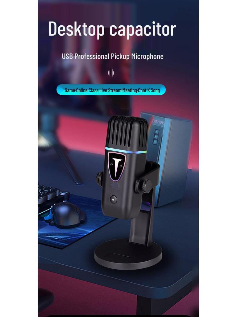 RGB USB Condenser Microphone for Gaming & Streaming