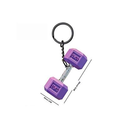 Portachiavi Manubrio Palestra Moda Manubrio 3D in PVC Portachiavi per Chiavi Auto Portafoglio Zaino Ciondolo Regali Creativi per Appassionati di Fitness