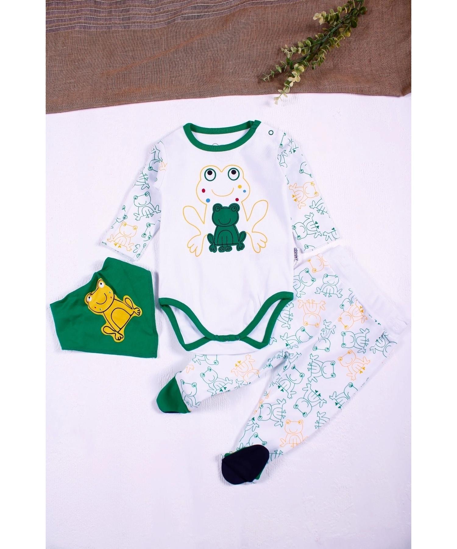 

Комплект из 3 предметов с длинными рукавами и рисунком лягушки