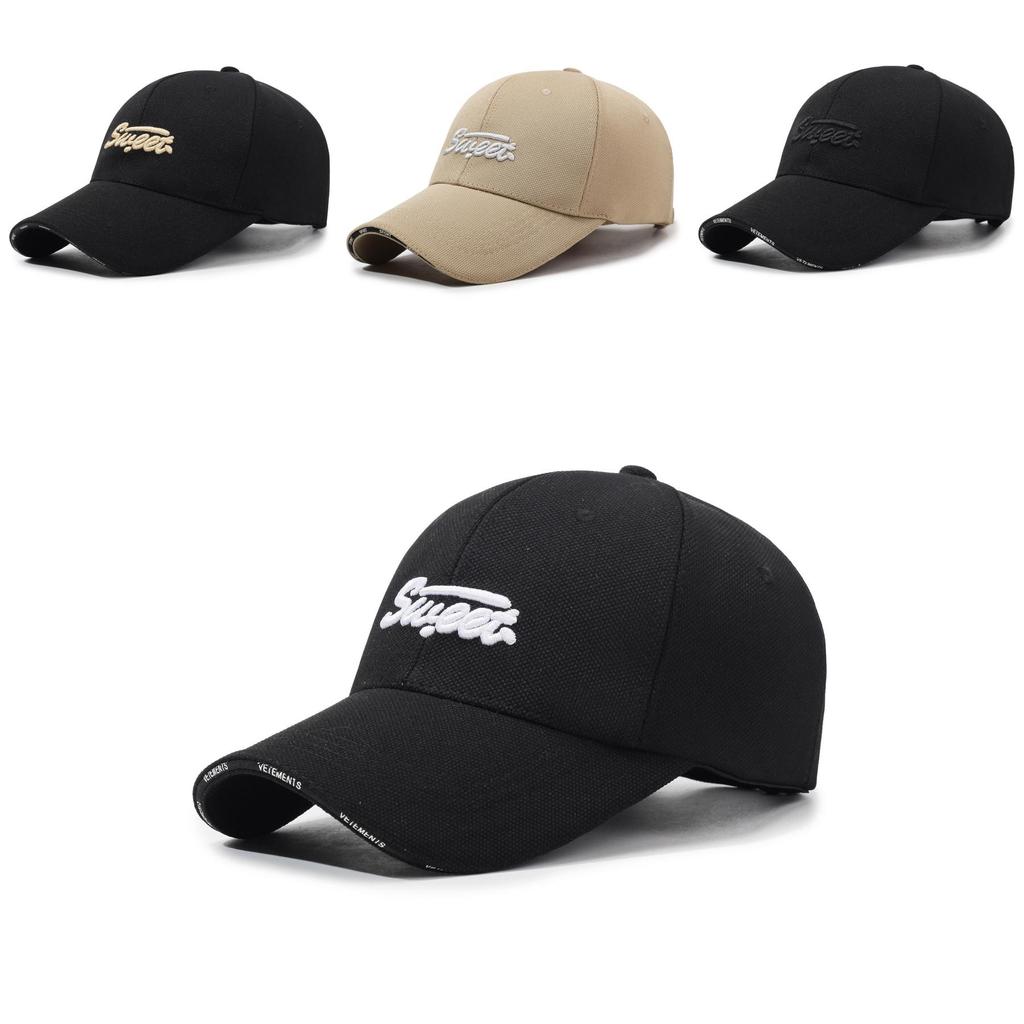 Simple Baseball Cap For Outdoor Sun Protection For Men And Women With Embroidered Letters