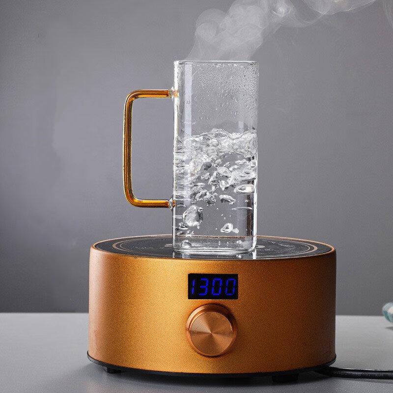 

Square Glass Cup with Colored Handle