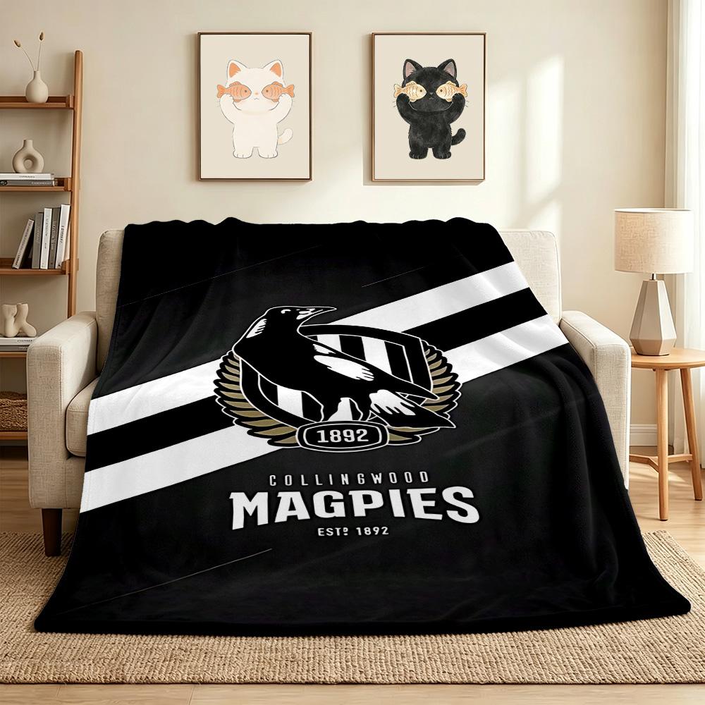 Magpies Team Flannel Blanket Throw Blanket Soft Warm Sofa Bed Camping home Decor Unique Christmas Gift C9261633