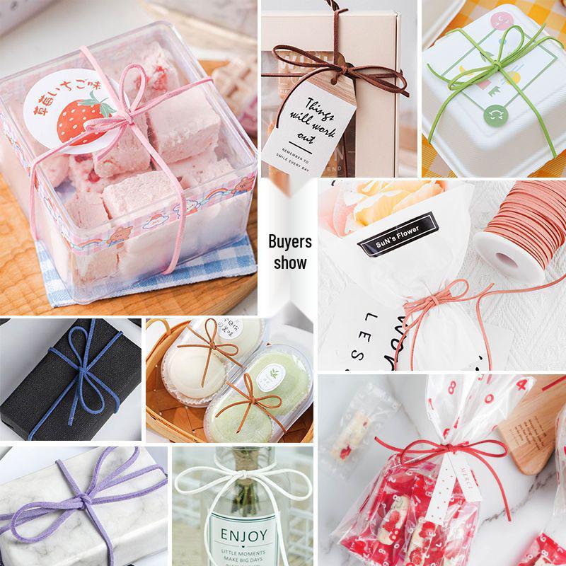 Korean Velvet Deerskin Suede with Cord & Ribbon Gift Wrap Set