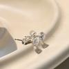 Silver 925 Crystal Silver Cubic Earrings 4mm