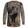 Bear Pig Hunting Animal 3d Print Long Sleeve T-shirt Men Women Fashion Tshirt Camo Camouflage Tops Tees Outdoor Sportwear Tshirt