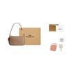 Coach Nolita 19 Vintage Klassisch Blumendruck Reißverschluss Synthetikleder Schulter-Tragetasche Kleine Damen Handtaschen Braun Gelb CW426-IMXHE