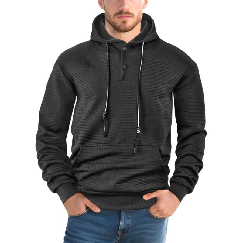 Spring and Autumn New Pullover Solid Color Casual Sports Loose Trendy Long Sleeve Hoodie Men