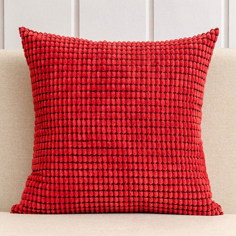 

Наволочка из вельвета, однотонная, толстая, квадратная, с текстурой кукурузного зерна, наволочка для подушки, декоративная наволочка для дивана, 45*45 см 45x45cm