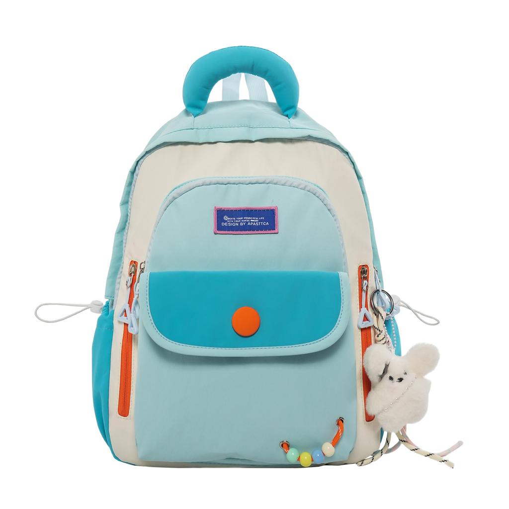 Schoolbag Middle and High School Students Backpack New Large-capacity Campus Schoolbag Fashion and Leisure Male and Female Students Dopamine Backpack