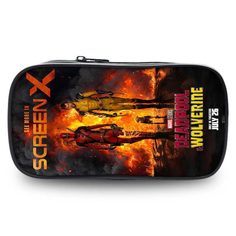Deadpool And Wolverine Large Capacity Oxford Fabric Pencil Case For Students