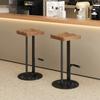 Bar chair Home high stool Bar chair Wrought iron front desk checkout page  stool Designer solid wood  chair