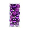 24pcs 4cm Xmas Balls Lightweight Exquisite Xmas Tree Ornaments Hanging Balls for Home Party Wedding Champagne