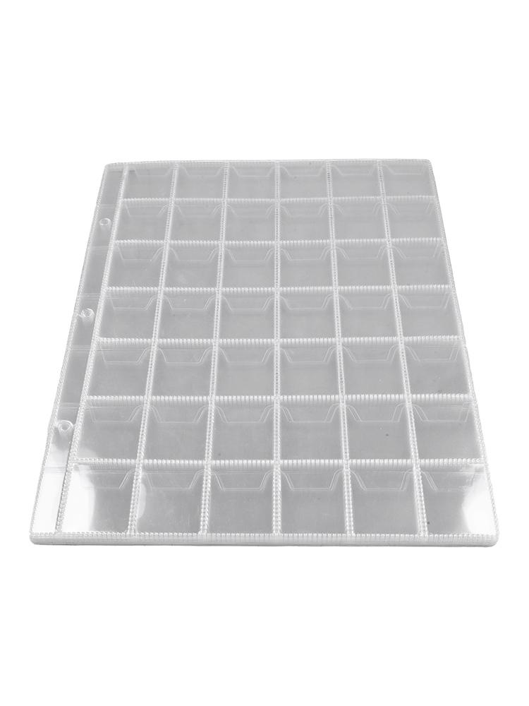 10 Sheets of 42 Pocket PVC Coin Holder For Pages with 3 Hole Punch for Albums Coin Storage Wallet Sheets for Collectors