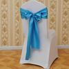Elegant Polyester Chair Back Cover With Bow Ribbon For Wedding And Event Decor