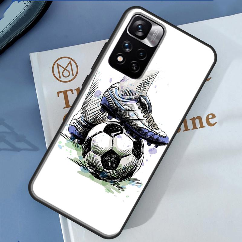 Football Case For Redmi Note 9 10 Pro Cover For Redmi Note 12 11 Pro 8 10S 11S 9A 9C 12C