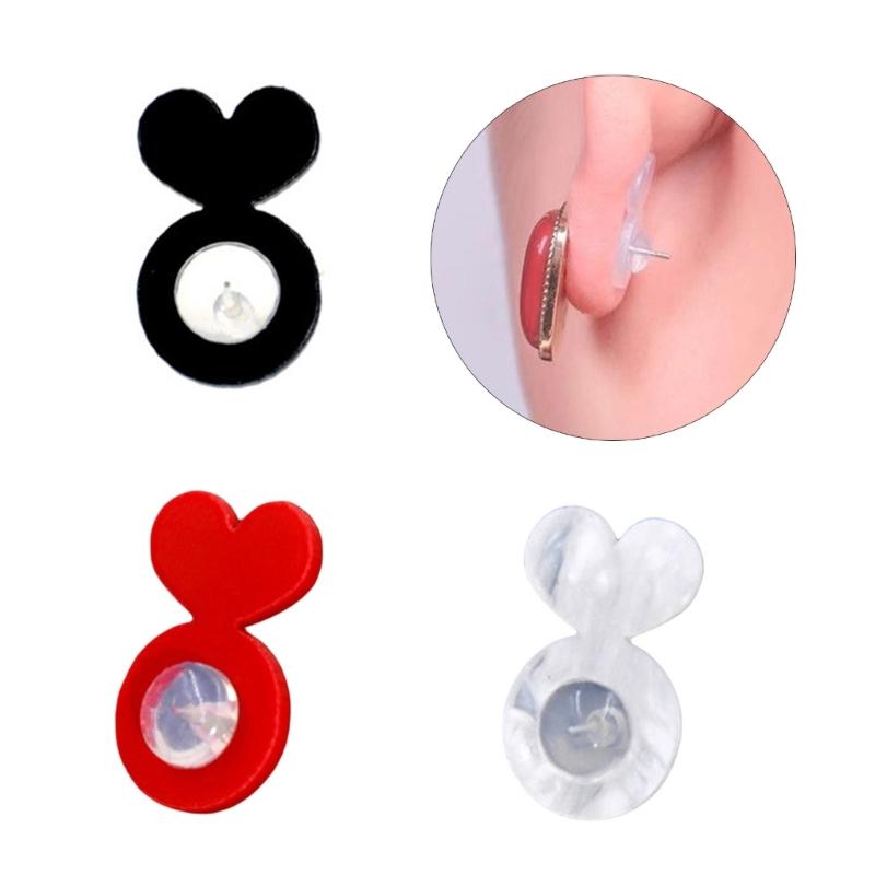 10 Pieces Comfortable Sturdy Acrylic Earring Backs Jewelry Accessory for Sensitive Ears Ensures Secure Fit All Day