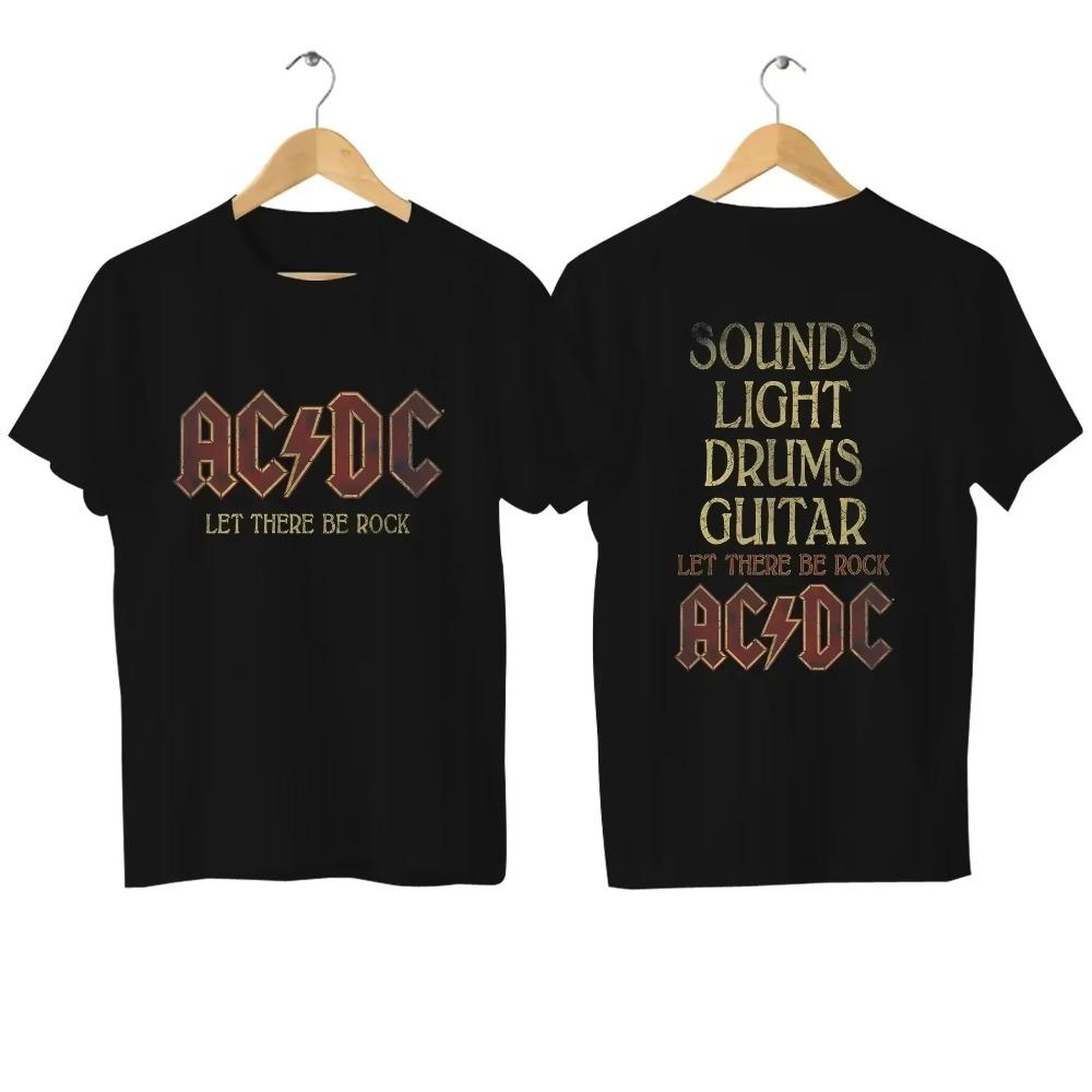 2025 AC PWRDUP Live DC Potisk Tričko Grafické Značkové Trička Dámské Pánské Hip Hop Móda Nadrozměrná Trička Letní Topy