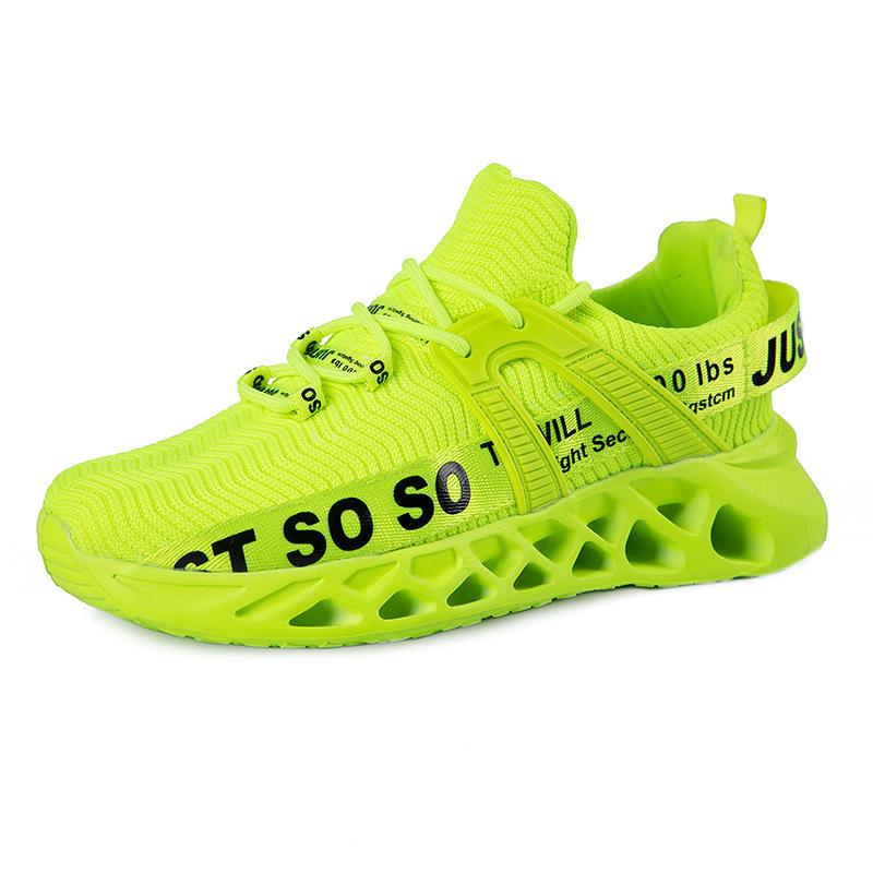 Couple's Fashion Sneakers Breathable Mesh Running Sports Shoes Elastic Casual Shoes Shock Absorption Trainers