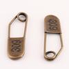 Antique Bronze Electroplated Safety Pin Brooch for Clothing, Bags, and Leather Goods