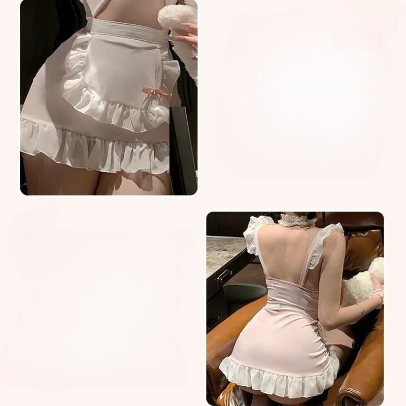 Sexy Maid Dress Outfit Erotic Kawaii Cosplay Costume Lolita Cute Sexy Erotic Women Uniform Dress Costumes Lace Club Wear Dress