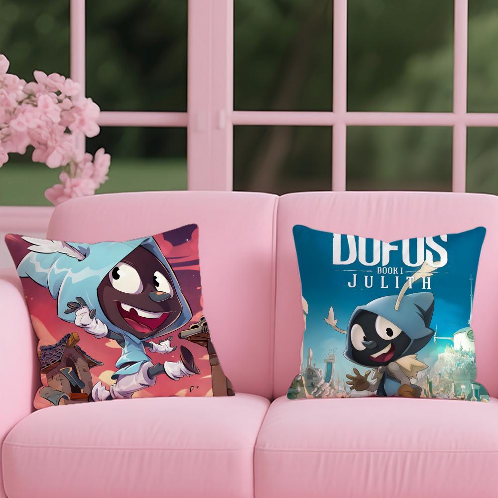 Game D-Dofus Cushion Cover 2-in-1 Reversible Plush Pillow Cover | Car/Sofa/Bed | Perfect Gift