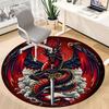 1pc Dragon Sword Design Chair Carpet for Office Non-Slip, Machine Washable Rug for Office, Room - Holiday Decor, Machine Made yy251016067